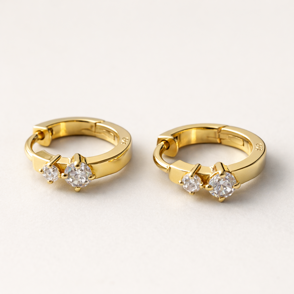 Duo Diamond Mini Huggie-Anushka Jain Jewellery