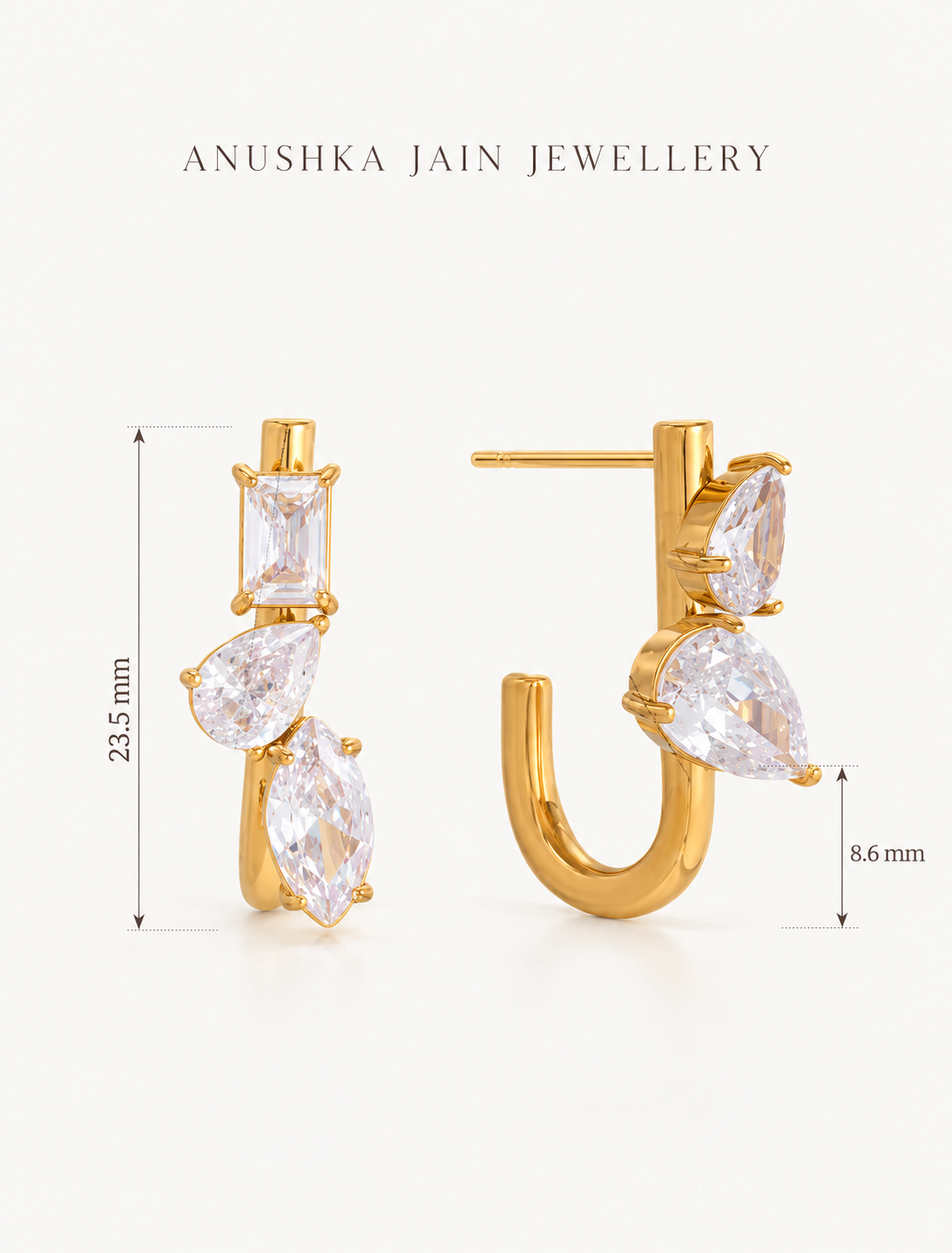 Marquise Cluster Hoop