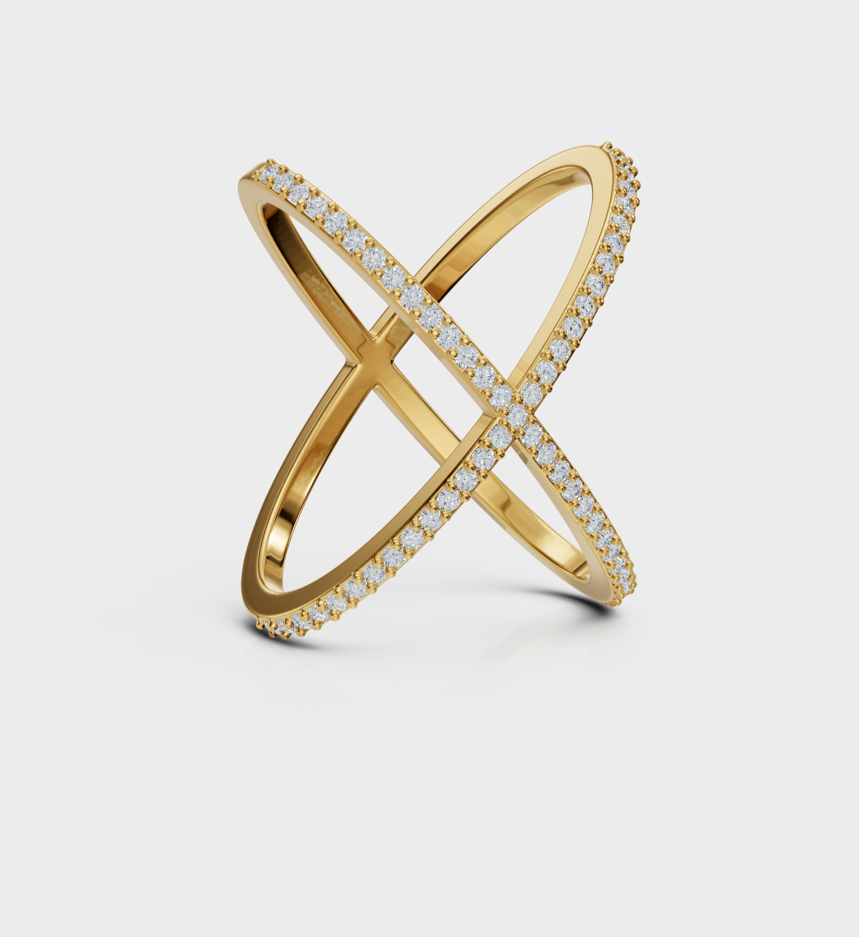 Criss Cross Diamond Ring