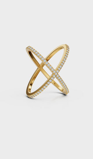 Criss Cross Diamond Ring