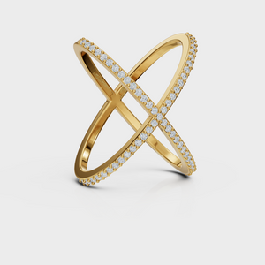 Criss Cross Diamond Ring