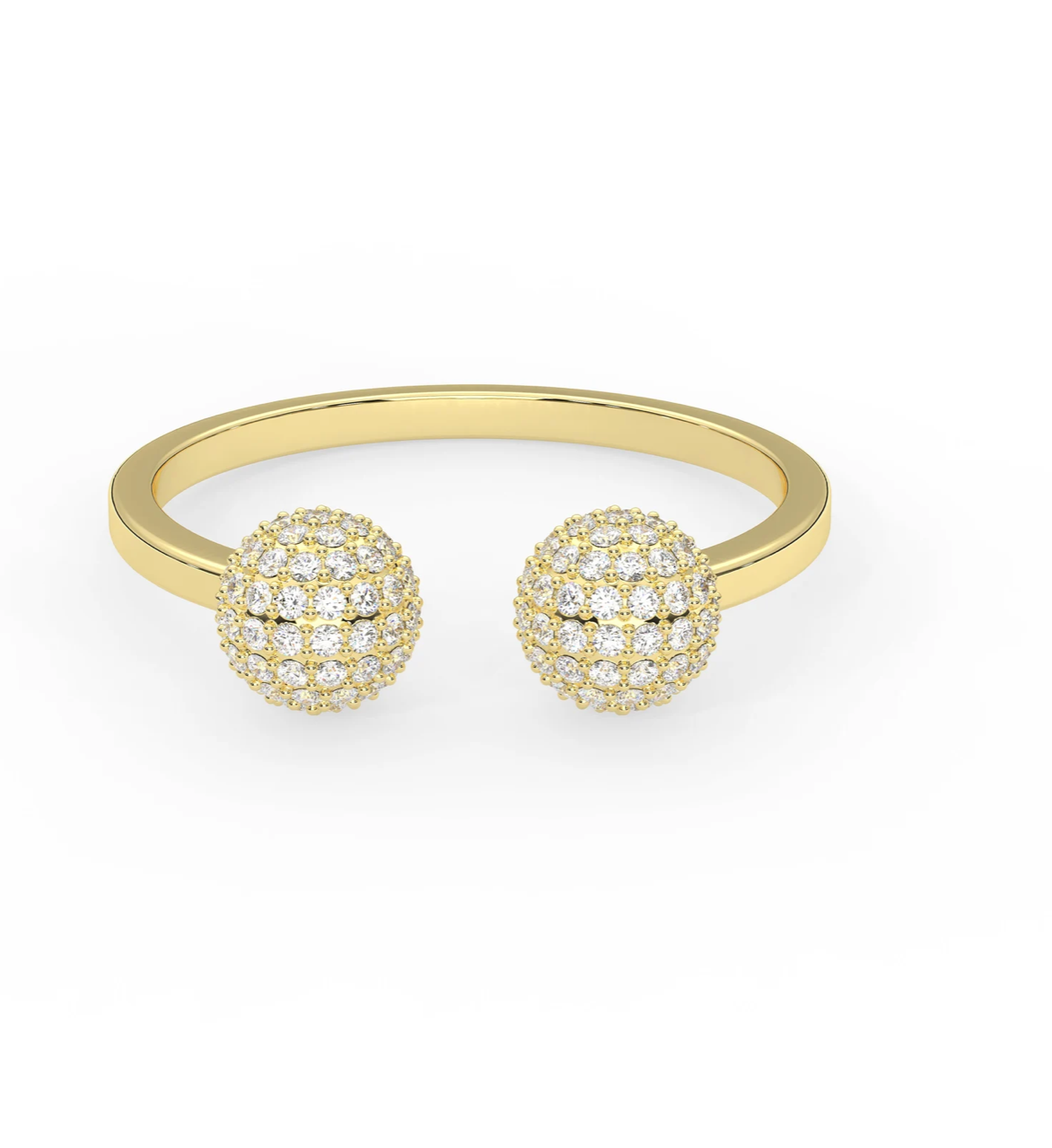 Diamond ball open ring