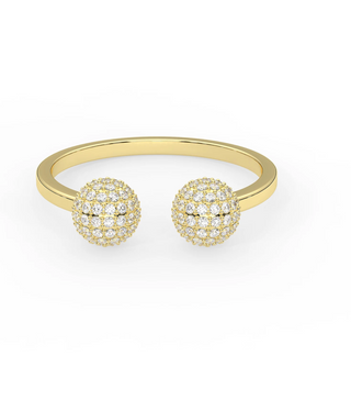 Diamond ball open ring