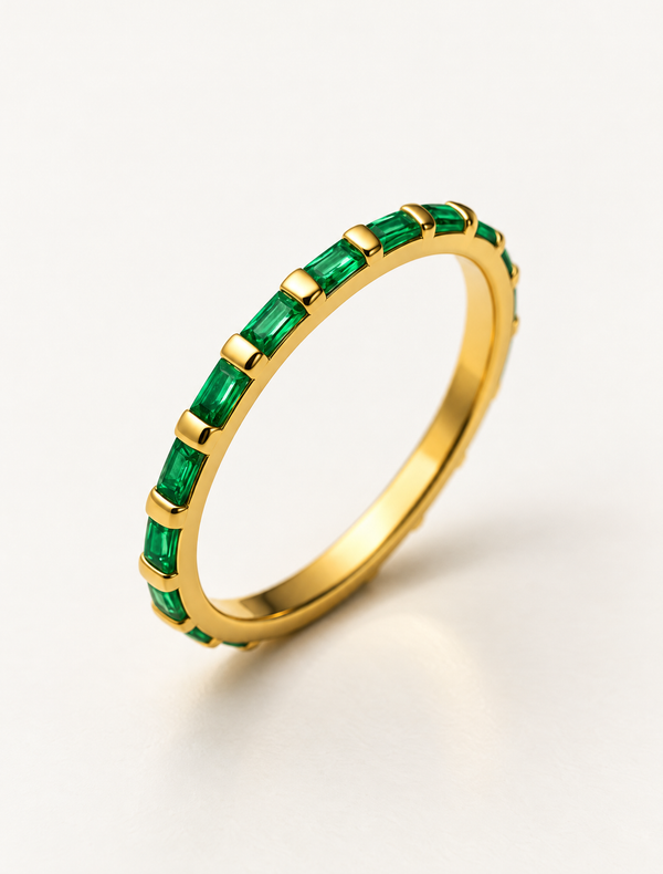 Emerald Baguette Bliss Ring