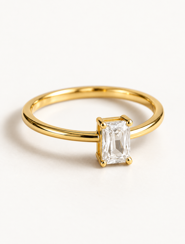 Emerald Cut Diamond Ring