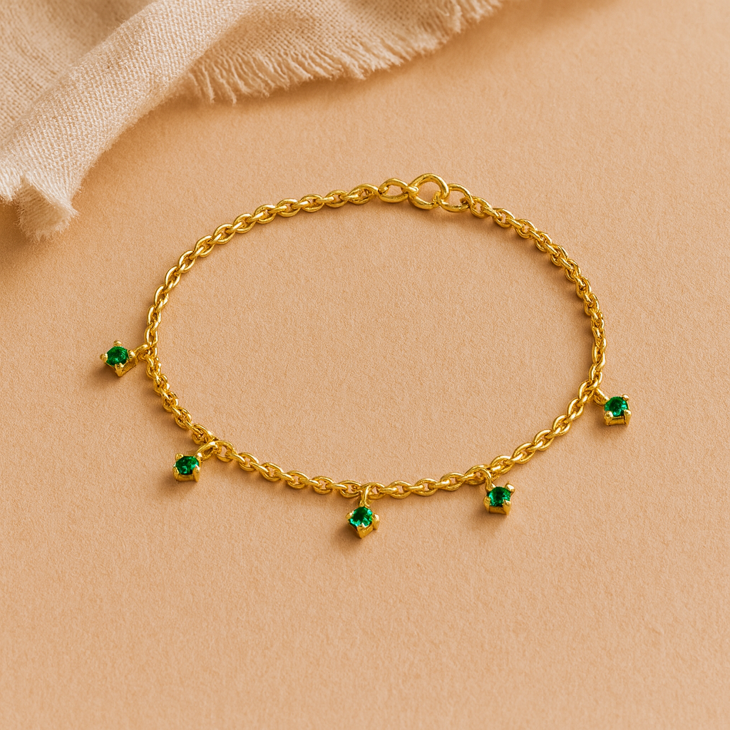 Emerald Drop Bracelet-Bracelets-Anushka Jain Jewellery
