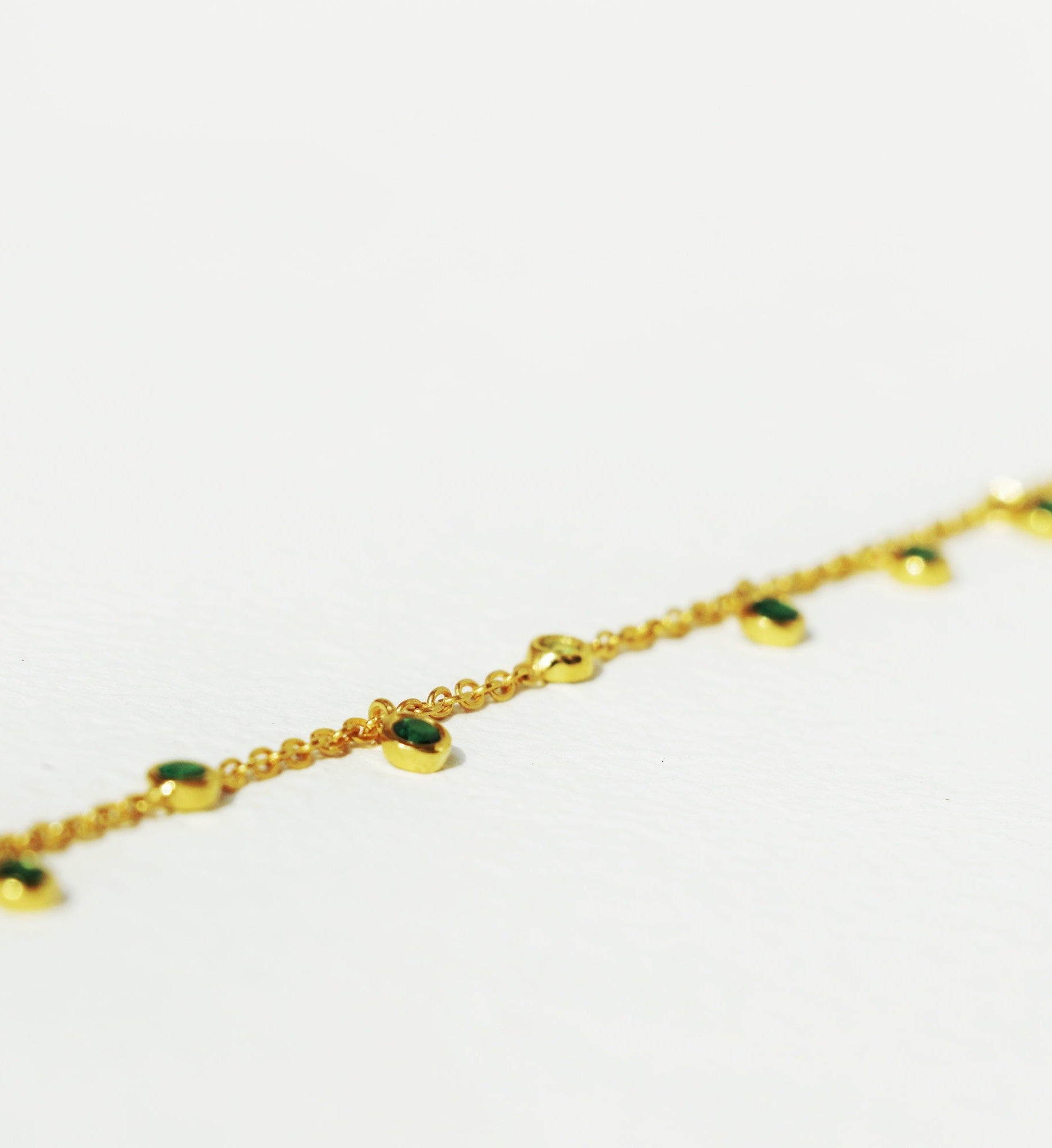 Emerald Drop Necklace-Pendants-Anushka Jain Jewellery