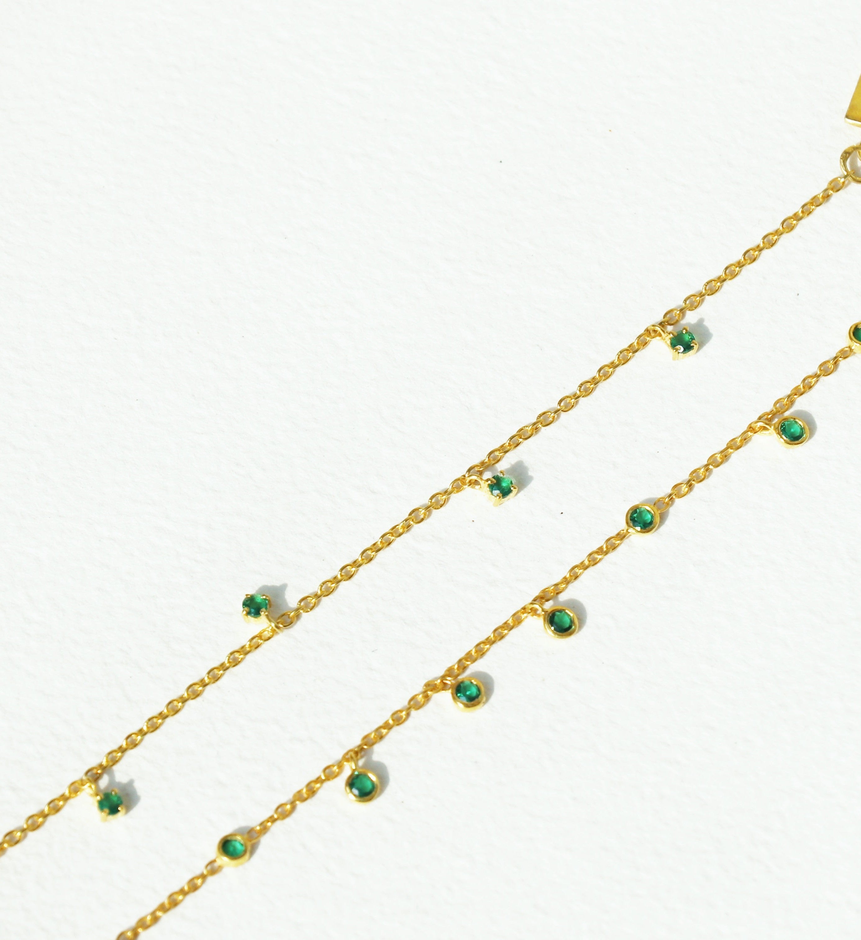 Emerald Drop Necklace-Pendants-Anushka Jain Jewellery