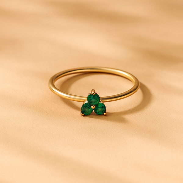 Emerald Trio Ring-Rings-Anushka Jain Jewellery