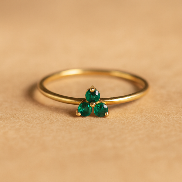Emerald Trio Ring-Rings-Anushka Jain Jewellery