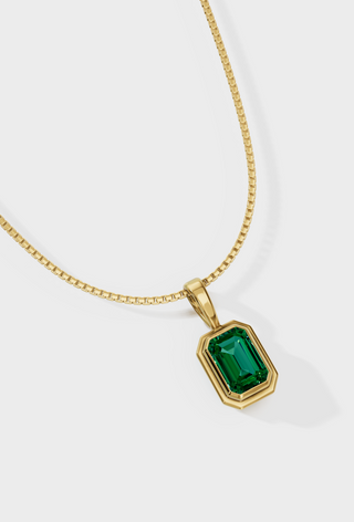 Emerald Charm Necklace