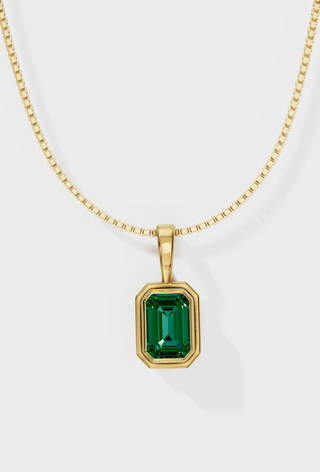 Emerald Charm Necklace