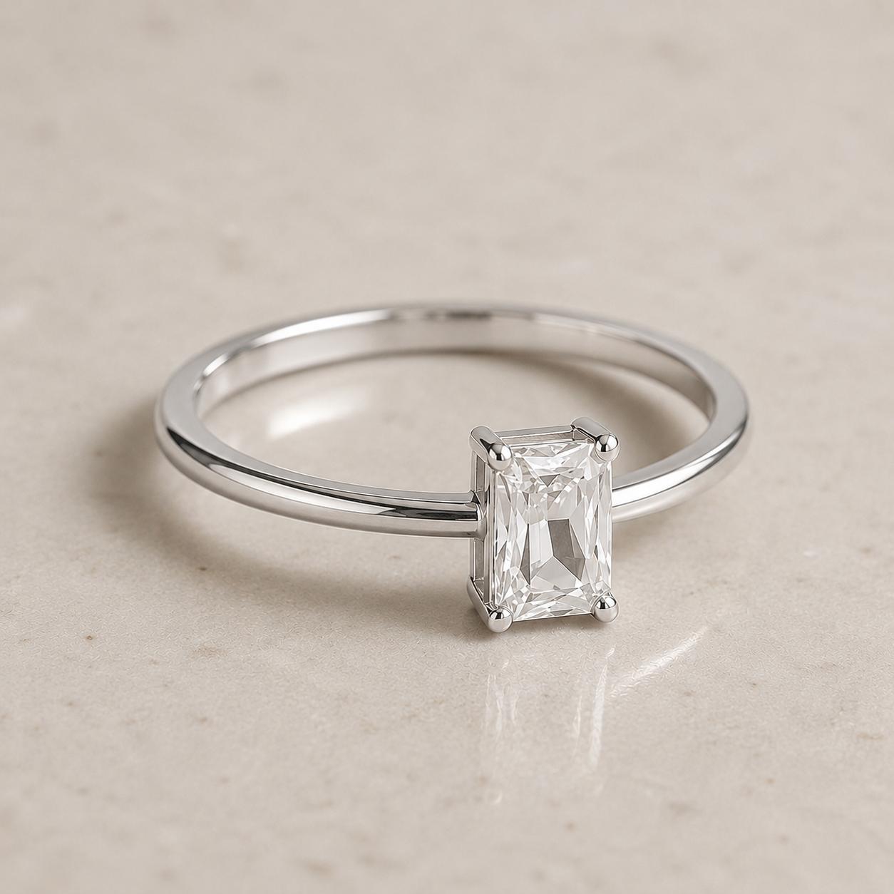 Emerald Cut Diamond Ring