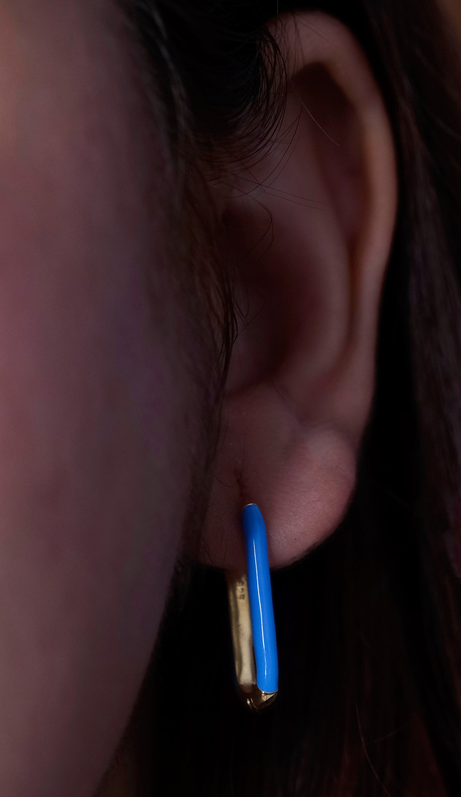 Enamel Long Bar Hoops-Hoops-Anushka Jain Jewellery