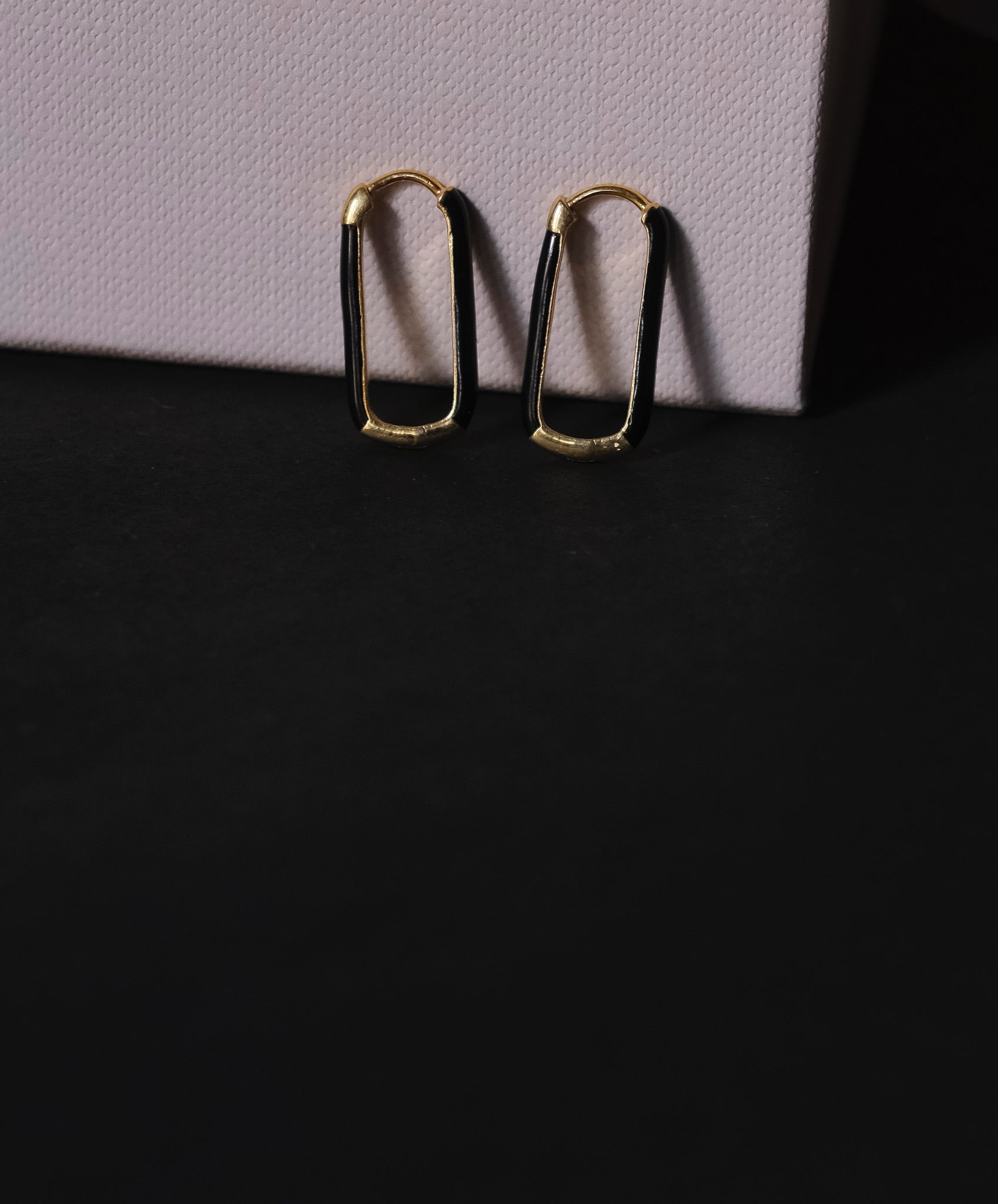Enamel Long Bar Hoops-Hoops-Anushka Jain Jewellery