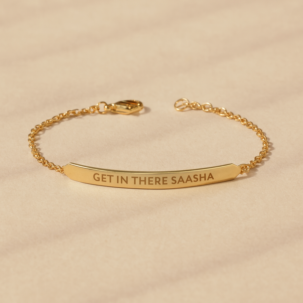 Engrave Bar Bracelet-Bracelets-Anushka Jain Jewellery