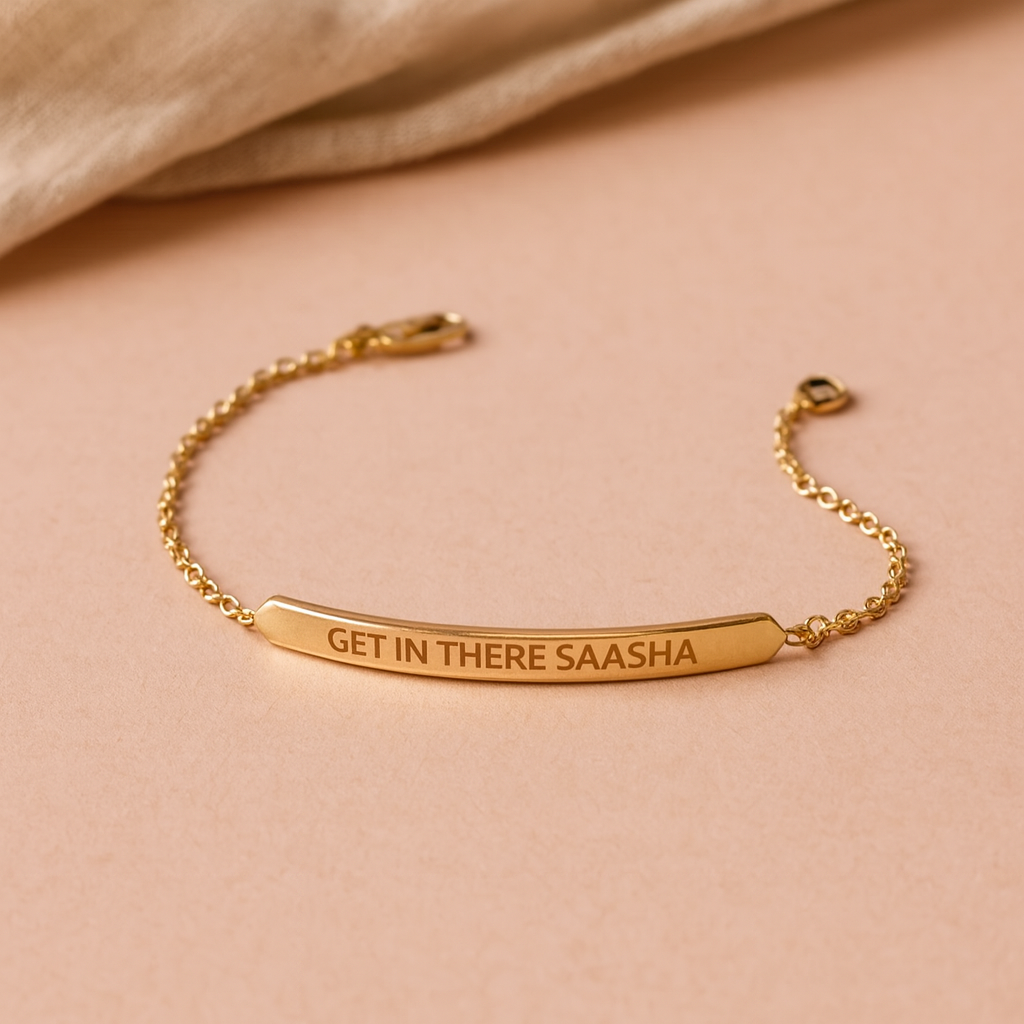 Engrave Bar Bracelet-Bracelets-Anushka Jain Jewellery