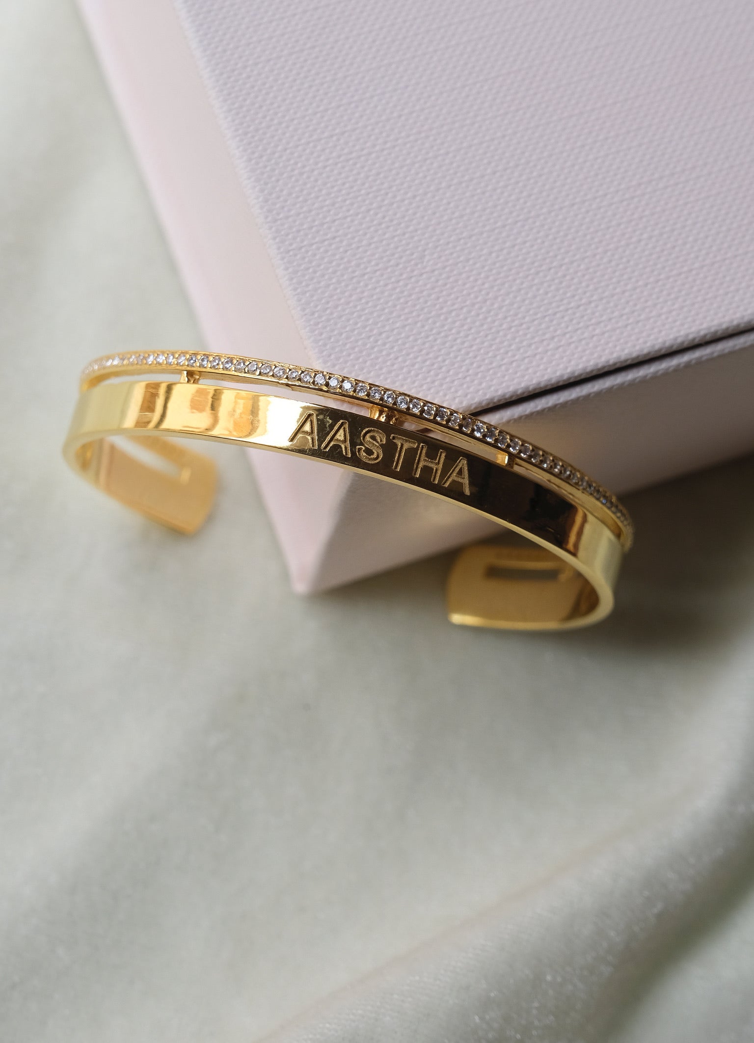 Engrave Diamond Cuff-Bracelets-Anushka Jain Jewellery