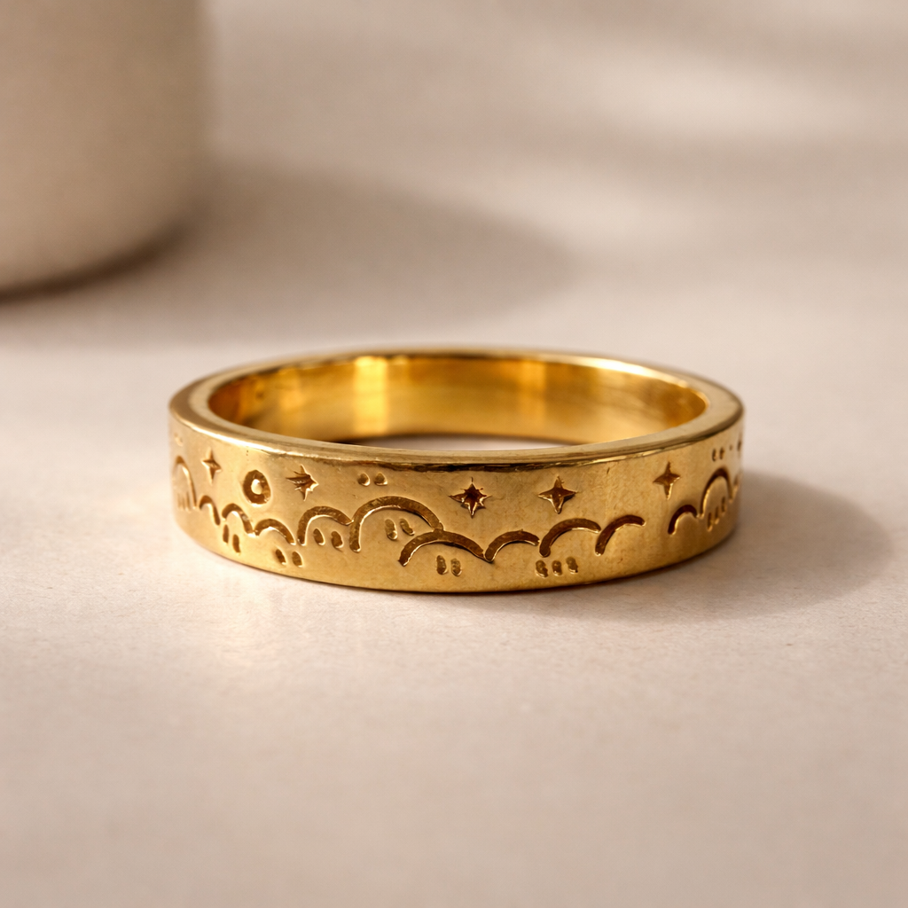 Engrave Sunrise Ring-Anushka Jain Jewellery