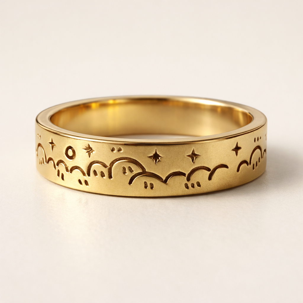 Engrave Sunrise Ring-Anushka Jain Jewellery
