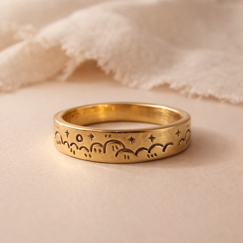 Engrave Sunrise Ring-Anushka Jain Jewellery