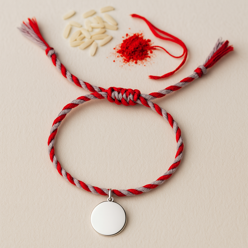 Engraved Coin Rakhi-Rakhi-Anushka Jain Jewellery