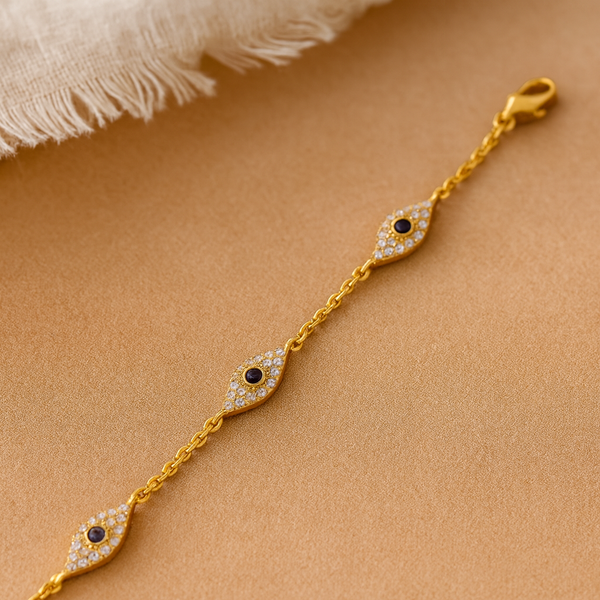 Evil Eye Diamond Bracelet-Bracelets-Anushka Jain Jewellery