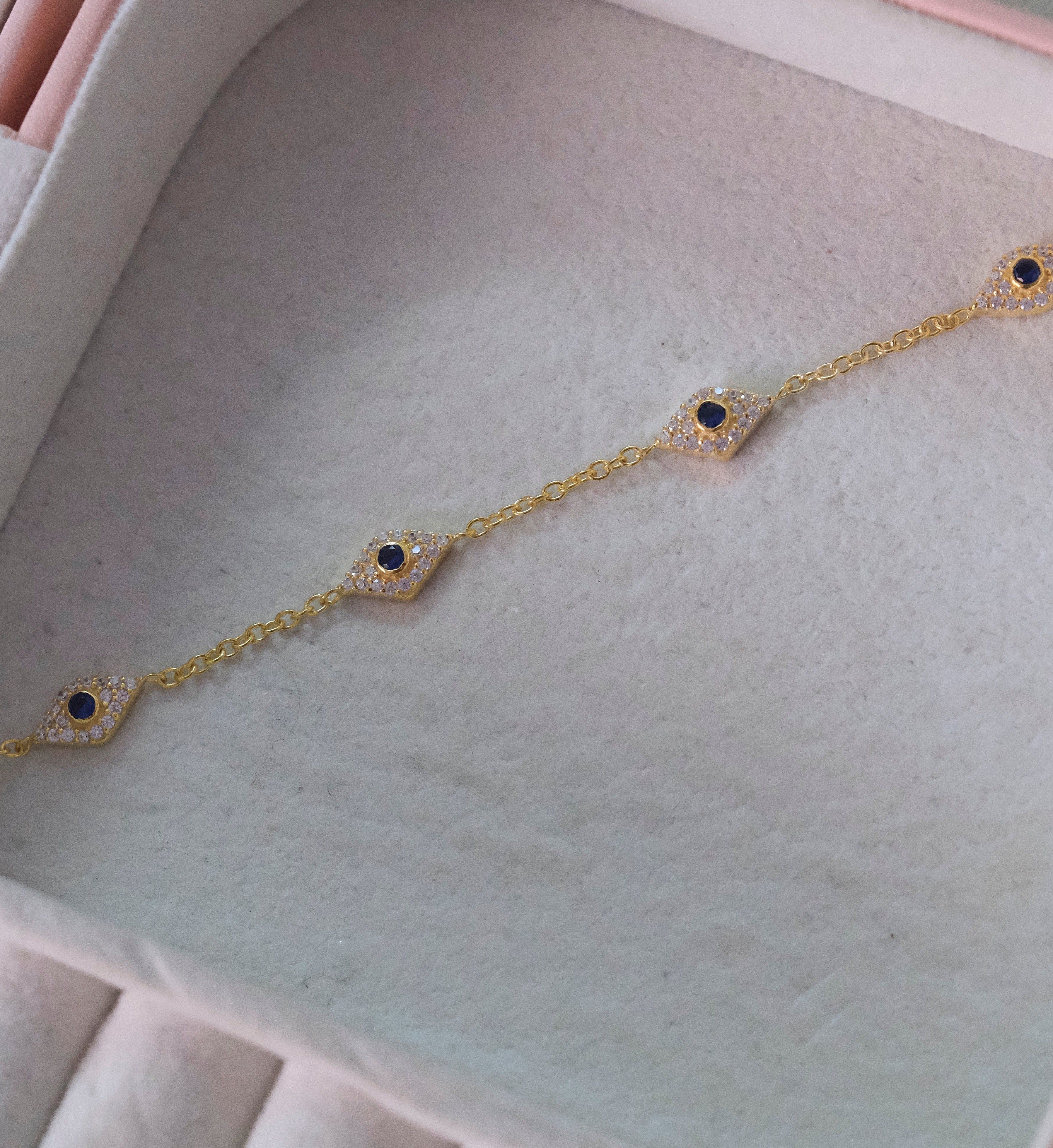 Evil Eye Diamond Bracelet-Bracelets-Anushka Jain Jewellery