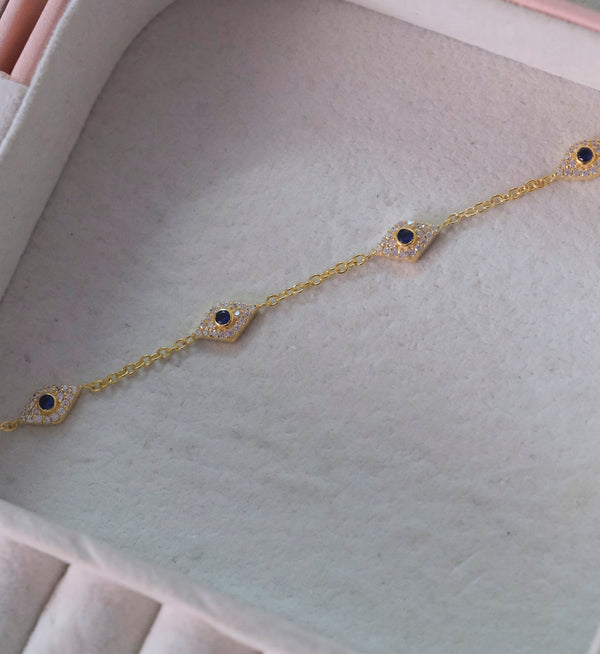 Evil Eye Diamond Bracelet-Bracelets-Anushka Jain Jewellery