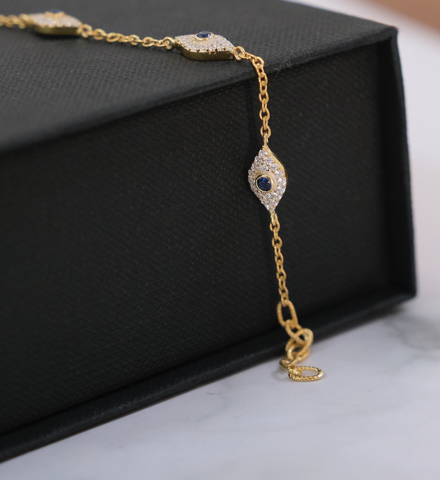 Evil Eye Diamond Bracelet-Bracelets-Anushka Jain Jewellery
