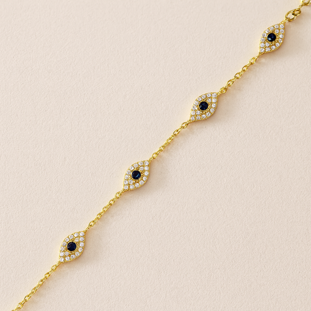 Evil Eye Diamond Bracelet-Bracelets-Anushka Jain Jewellery