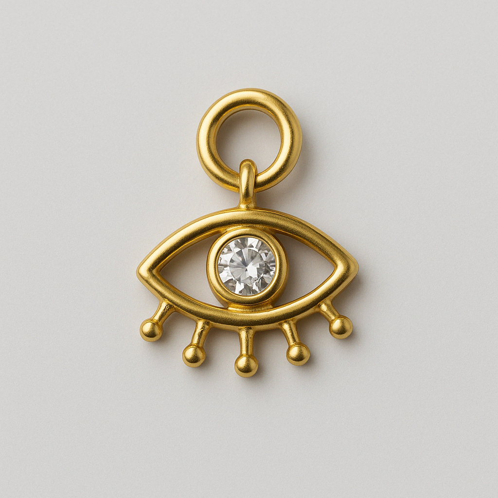 Evil Eye Diamond Charm-Charms-Anushka Jain Jewellery