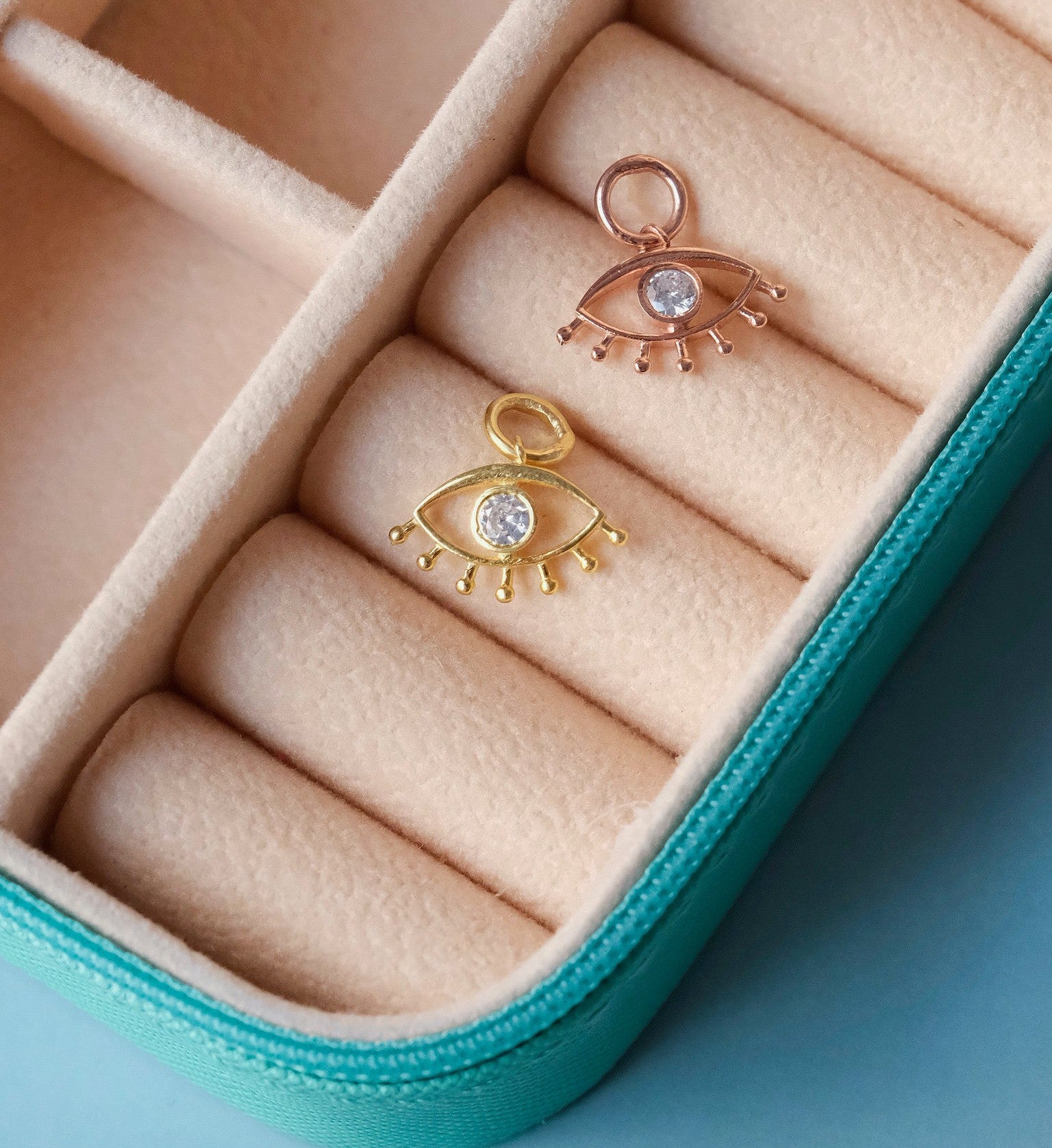 Evil Eye Diamond Charm-Charms-Anushka Jain Jewellery