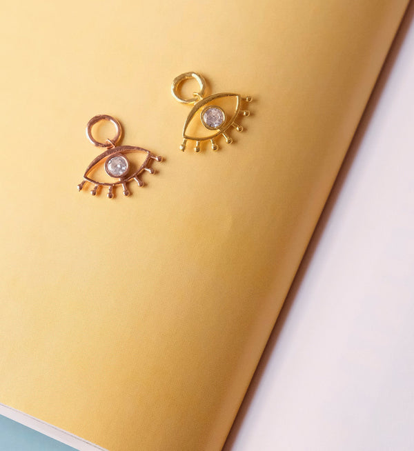 Evil Eye Diamond Charm-Charms-Anushka Jain Jewellery