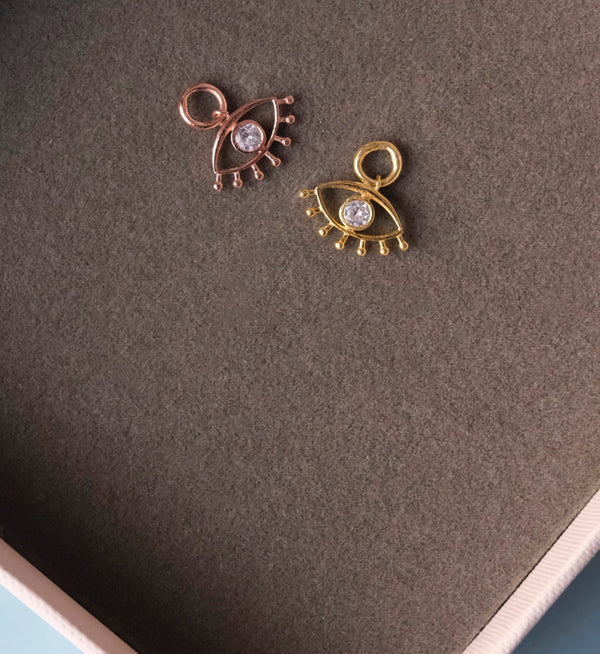 Evil Eye Diamond Charm-Charms-Anushka Jain Jewellery