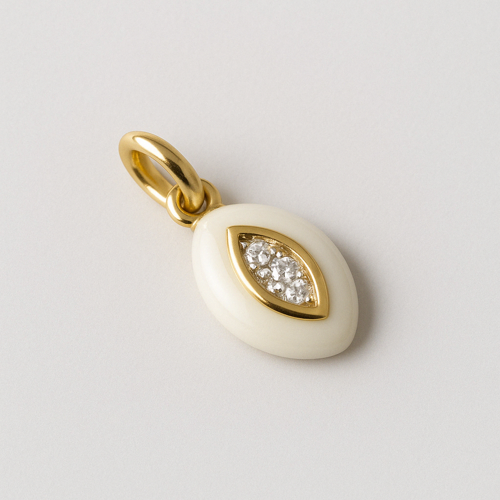 Evil Eye Enamel Charm-Charms-Anushka Jain Jewellery