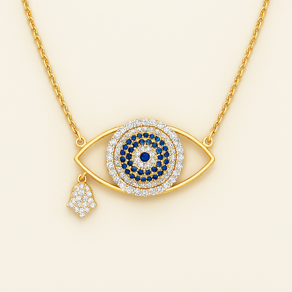 Evil Eye Necklace-Pendants-Anushka Jain Jewellery