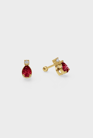 Ruby Drop Studs