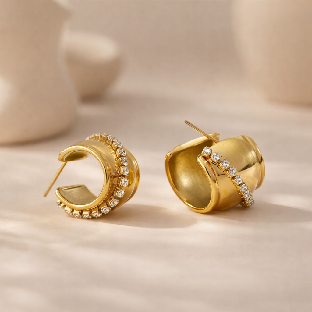 Fancy Club Hoops-Anushka Jain Jewellery