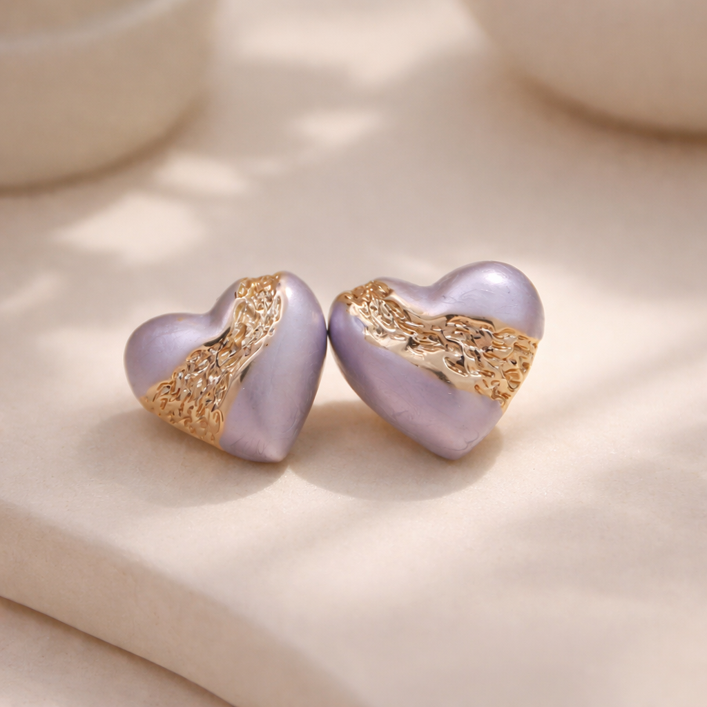 Fancy Heart Earrings-Anushka Jain Jewellery