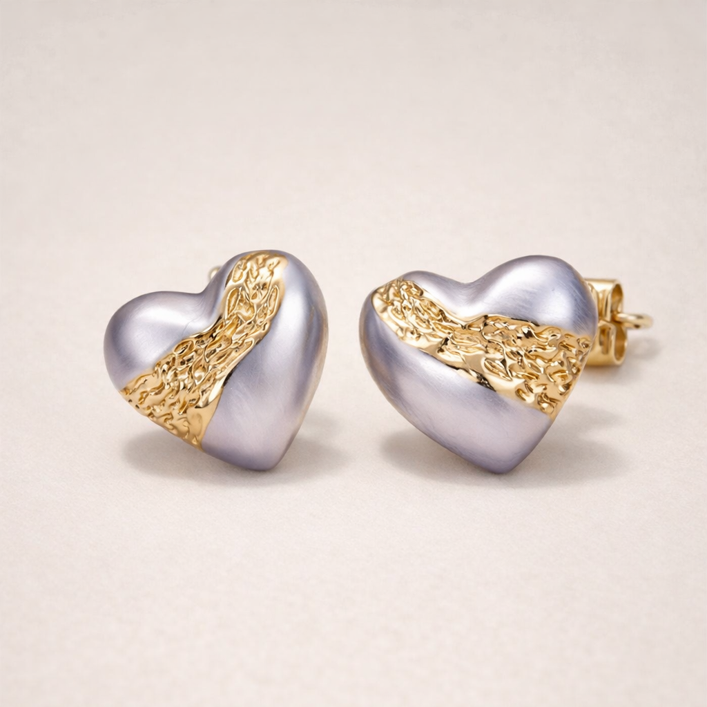 Fancy Heart Earrings-Anushka Jain Jewellery