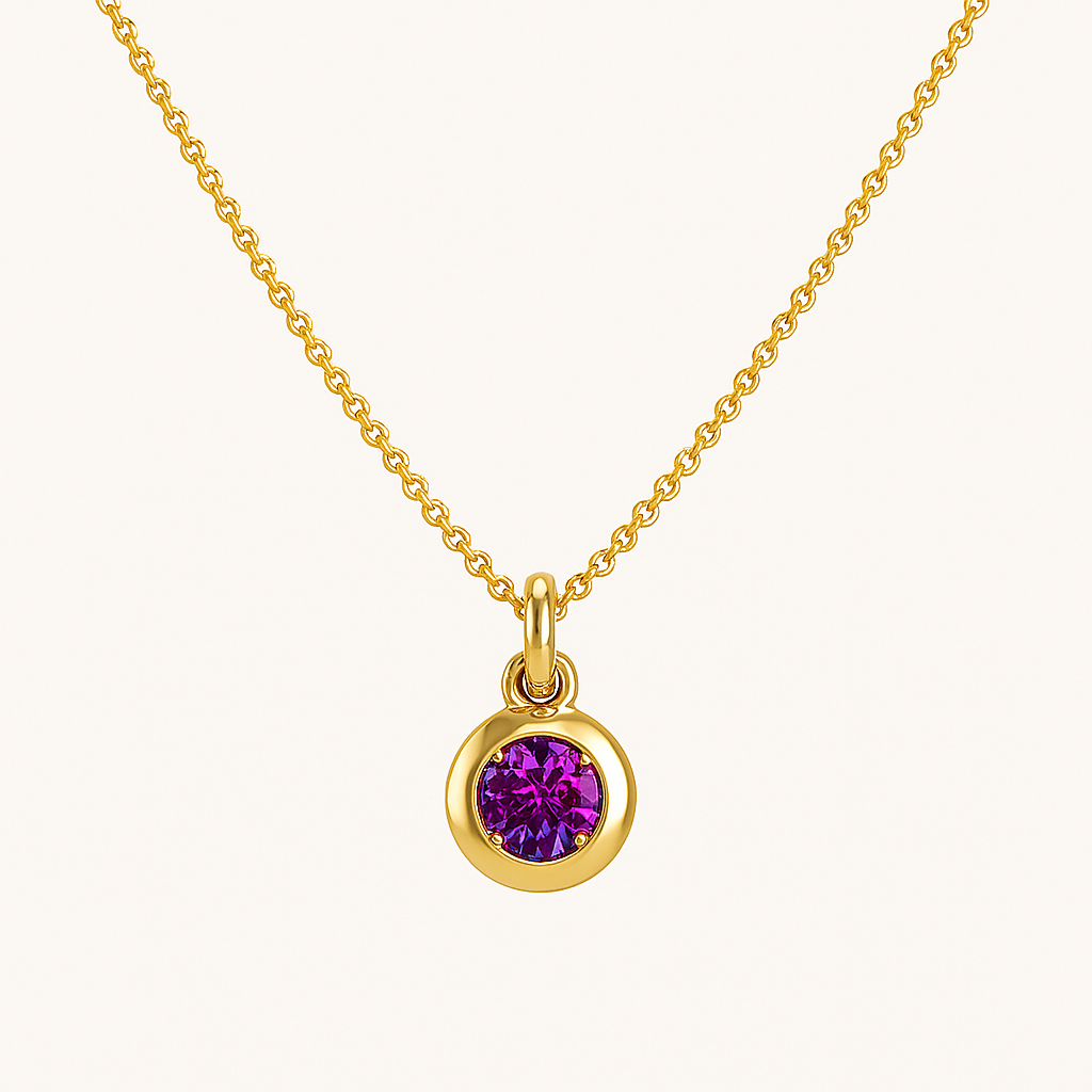 February Birthstone Necklace-Necklaces-Anushka Jain Jewellery