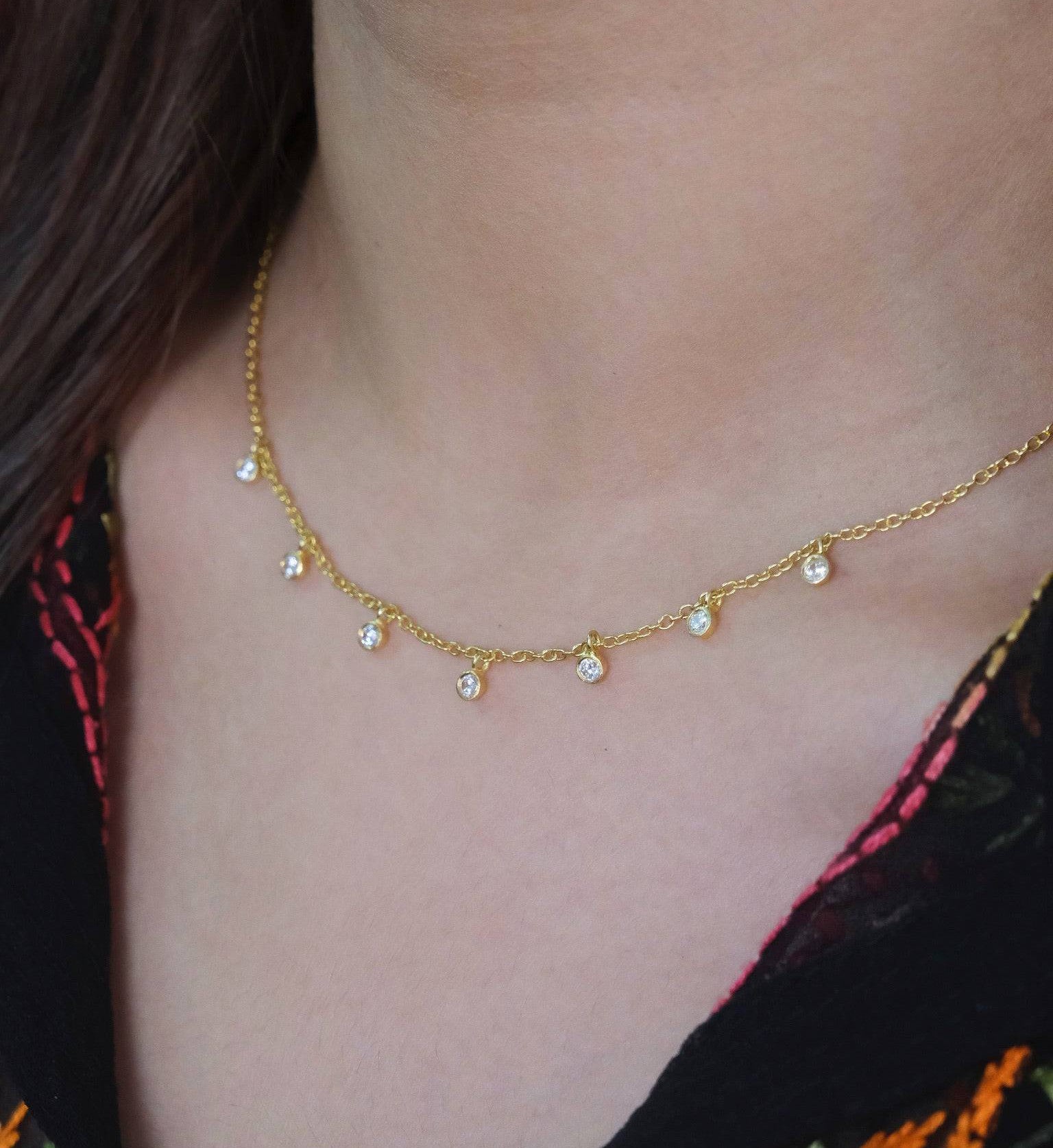 Diamond Droplet Necklace