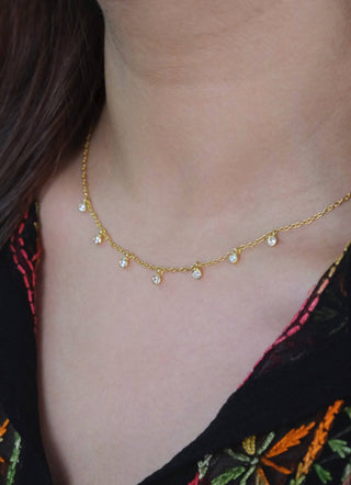 Diamond Droplet Necklace