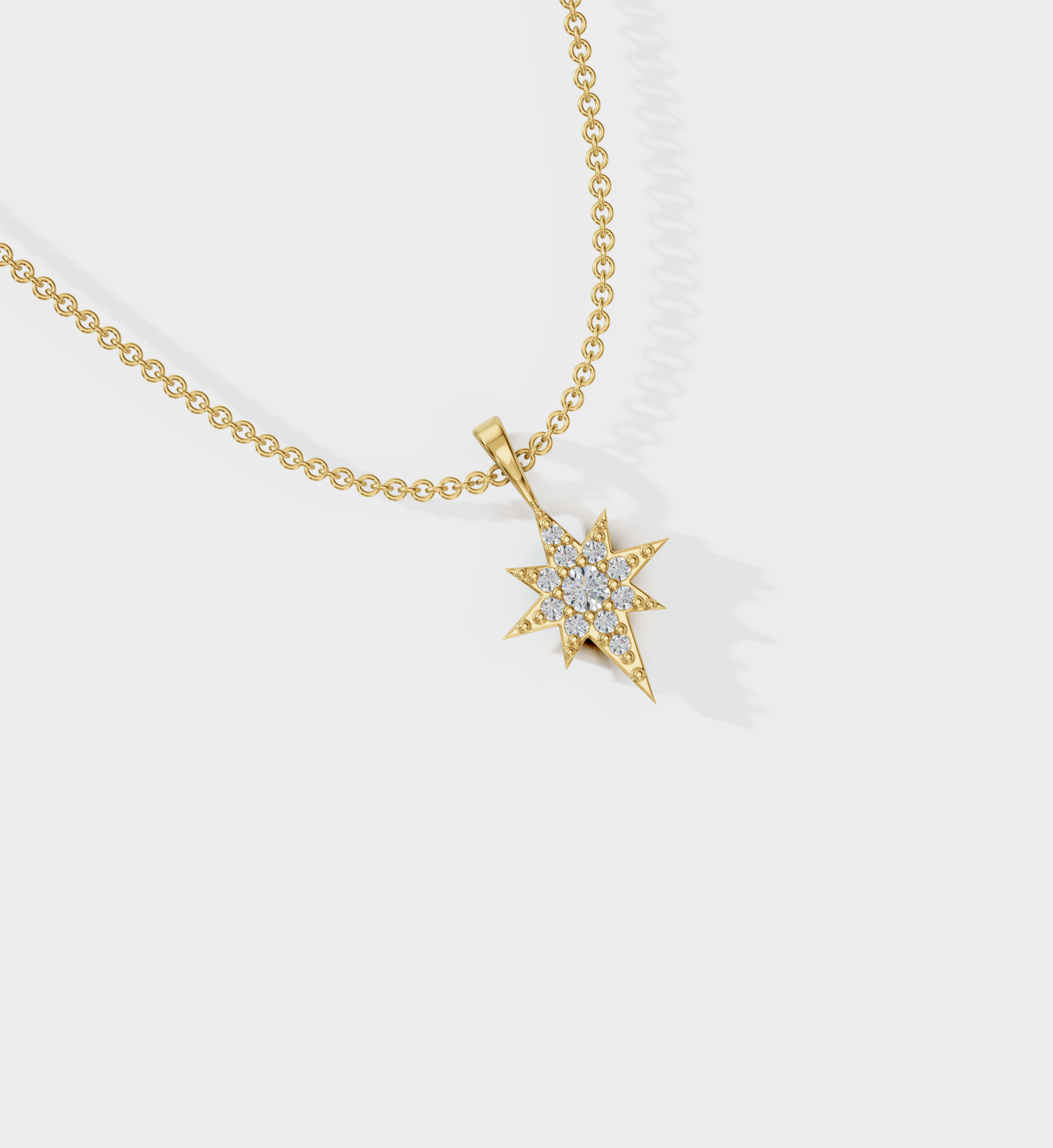 Studded North Star Necklace