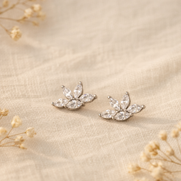 Flora Marquise Studs-Anushka Jain Jewellery