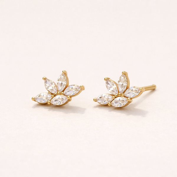 Flora Marquise Studs-Anushka Jain Jewellery