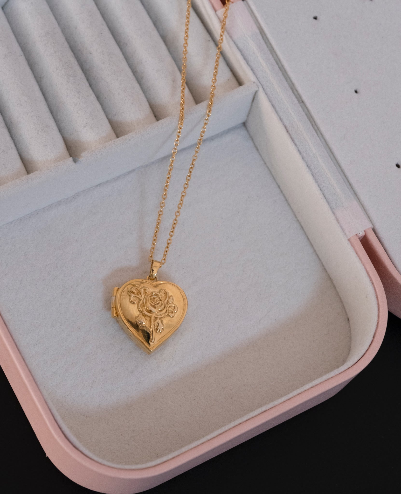 Floral Heart Locket Necklace-Lockets-Anushka Jain Jewellery