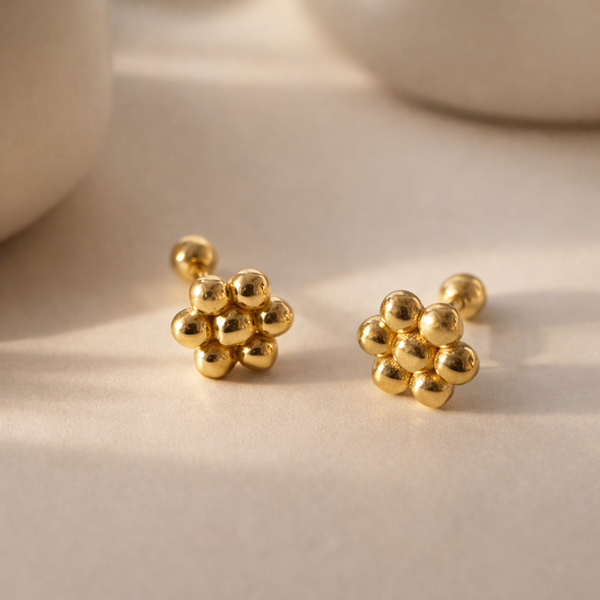 Flower Dot Studs-Anushka Jain Jewellery
