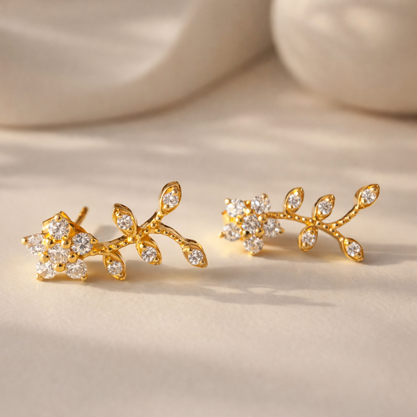 Fluer Petal Diamond Studs-Anushka Jain Jewellery